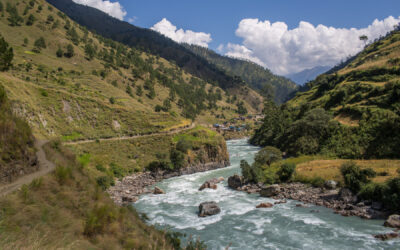Karnali River in Sarkegad village  in Humla District of Nepal.